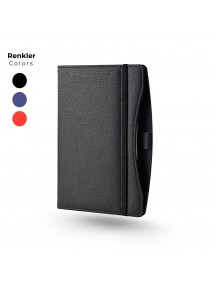 Kalem Tutacaklı Lastikli Termo Deri 13x21 cm Promosyon Tarihsiz Defter